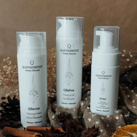Quannessence’s collection includes iconic products offering treatment solutions featuring advanced serums sourced from nature’s best. The Q's holistic approach to skincare. A local Canadian beauty brand.