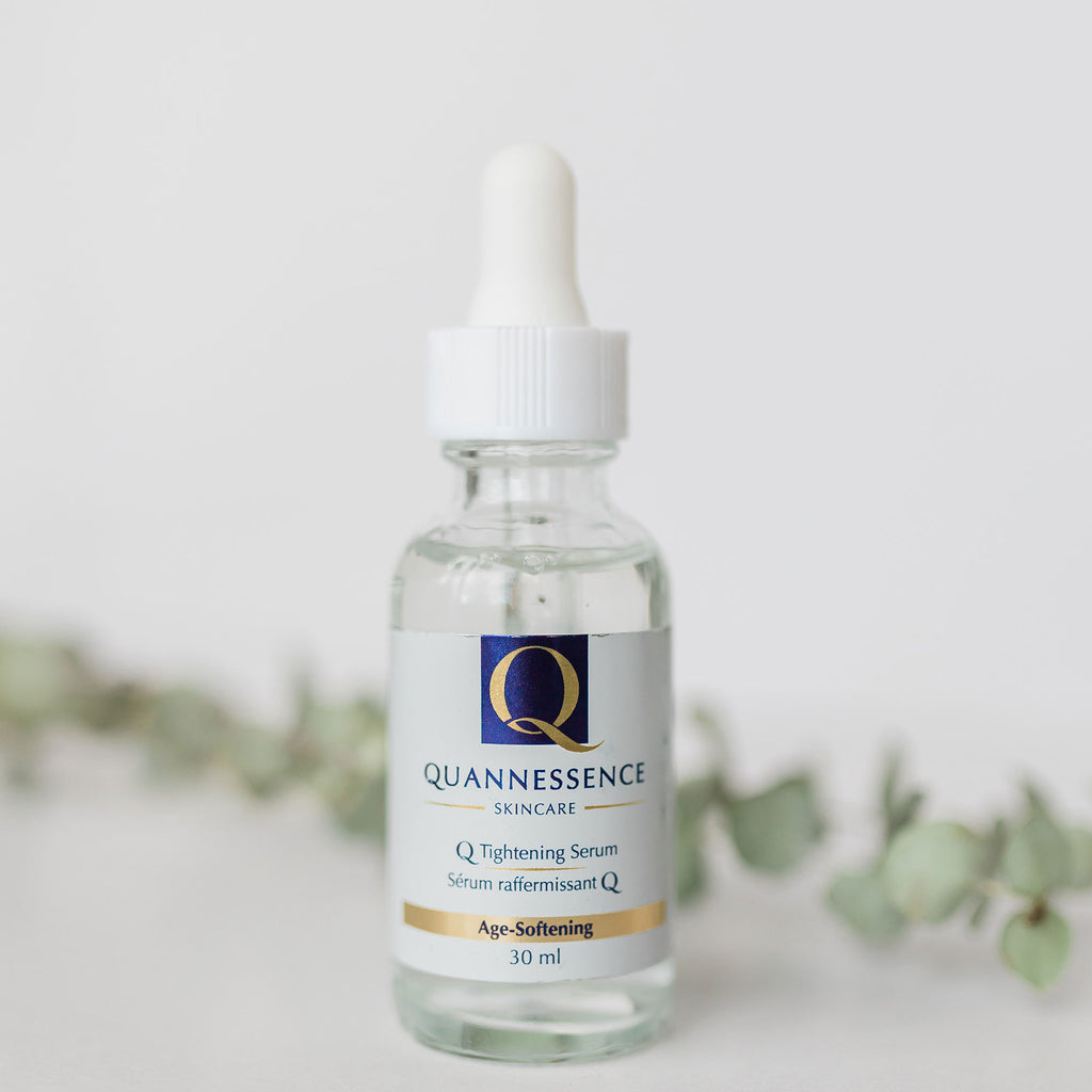 Quannessence, made in Canada, skincare, beauty, holistic approach, Face, advanced serums, Gel, clear container with a dropper, Q Tightening Serum