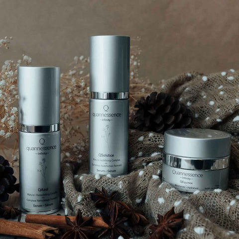 Quannessence honours the gift of aging through eternal beauty with its age-softening collection which features innovative serums and moisturizers.