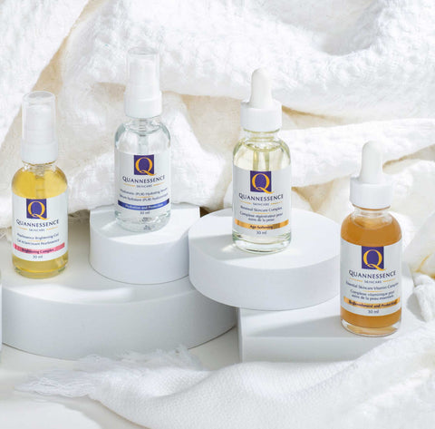 Quannessence’s collection includes iconic products offering treatment solutions featuring advanced serums sourced from nature’s best. The Q's holistic approach to skincare. A local Canadian beauty brand.