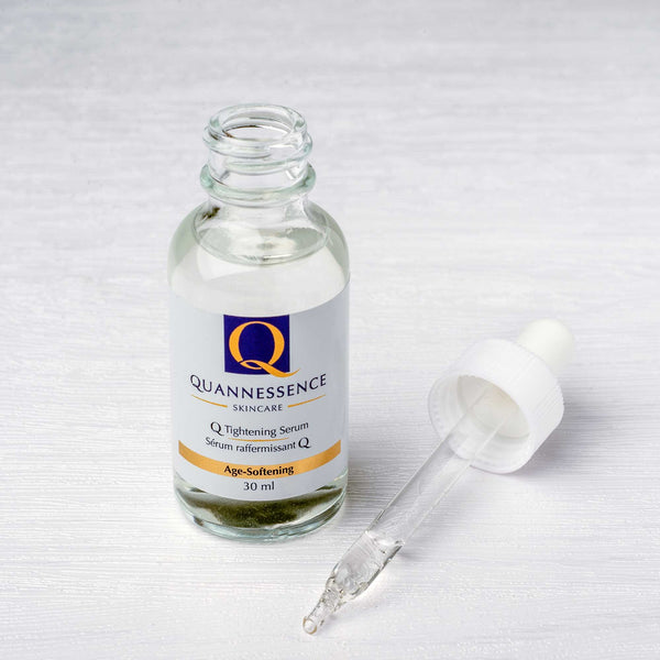 Quannessence, made in Canada, skincare, beauty, holistic approach, Face, advanced serums, Gel, clear container with a dropper, Q Tightening Serum